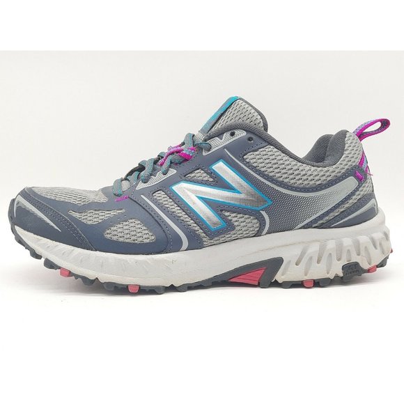 Women's Size 7.5 New Balance 412 V3  Trail Running Shoes. Blue Pink Gray - Picture 1 of 9